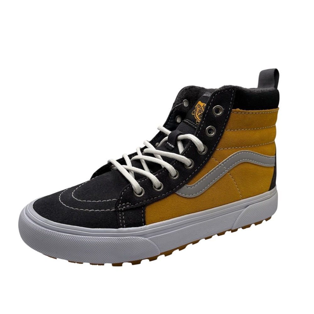 Vans Sk8-Hi MTE 1 REFLECTIVE SIDESTRIPE, GOLDEN YELLOW/BLACK Women’s 5.5